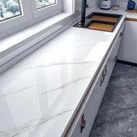Glossy Kitchen White Peel And Stick Self Adhesive Waterproof Marble Wallpaper Sticker