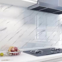 Glossy Kitchen White Peel And Stick Self Adhesive Waterproof Marble Wallpaper Sticker