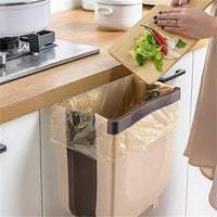 Kitchen Trash Can Hanging Foldable Home Sanitary Bin Cabinet Door Wall Mounted Storage