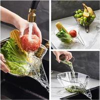 Multifunctional Kitchen Washing Basket With Dishwashing Cloth And Dry Separation Filter With Funnel