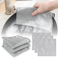 (Net) Multifunctional Silver Wire Cleaning Cloth Set 5 Pcs