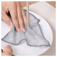 (Net) Multifunctional Silver Wire Cleaning Cloth Set 5 Pcs