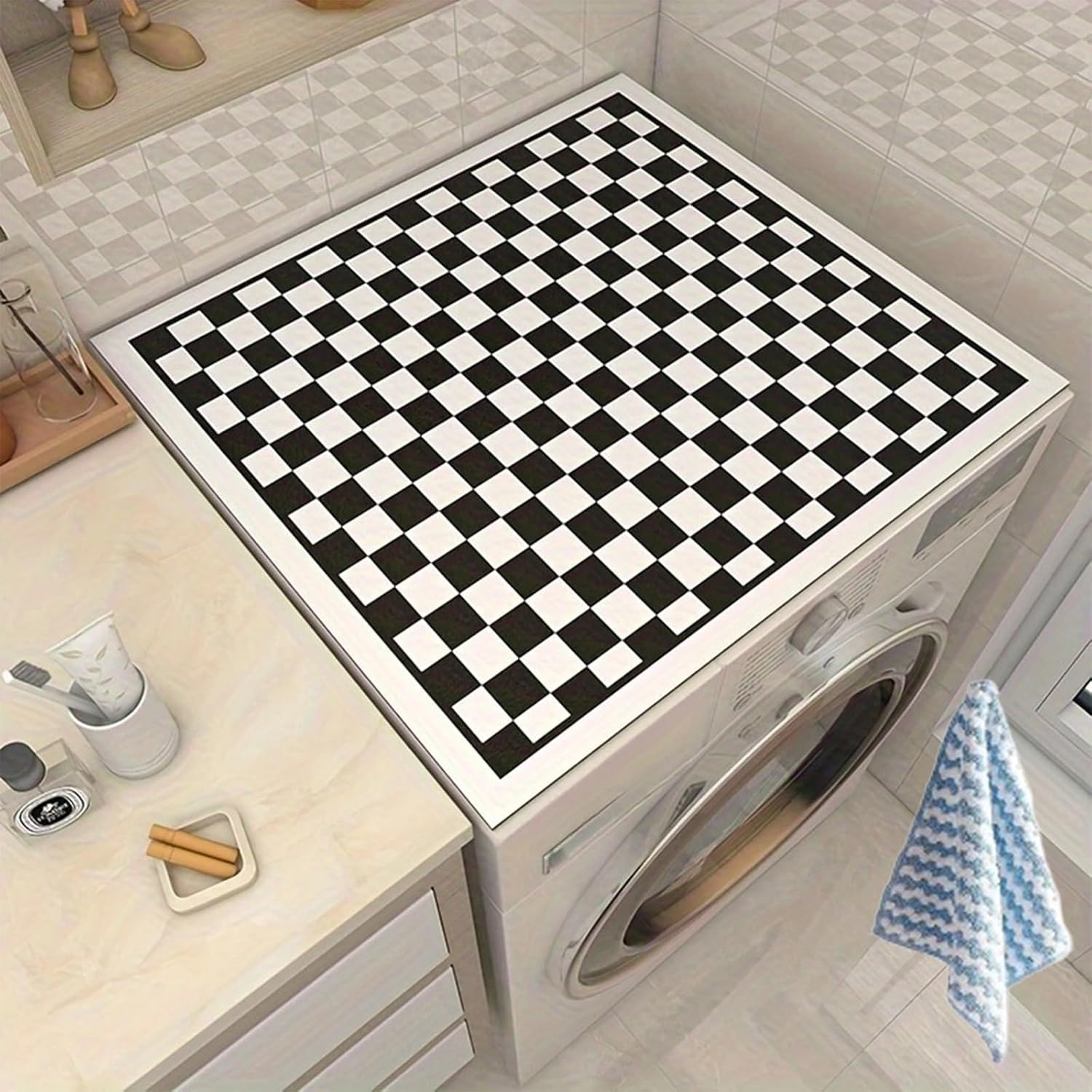 (Net) Dust Cover Pad Washing Machine Protective Mat 50 x 50 cm