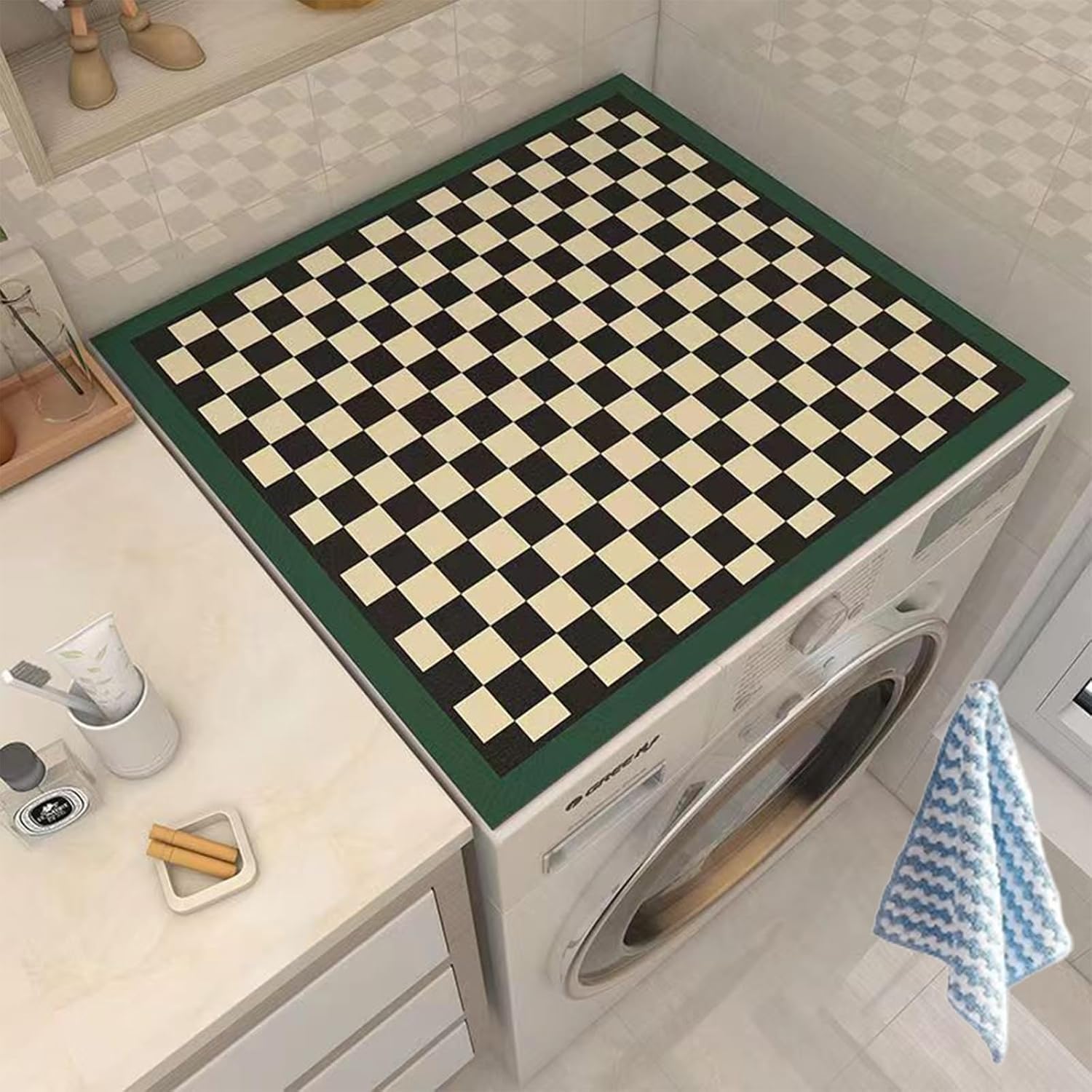 (Net) Dust Cover Pad Washing Machine Protective Mat 50 x 50 cm
