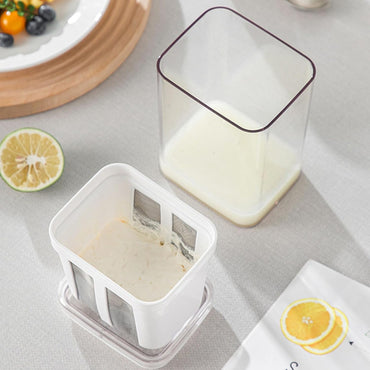 (Net) Stainless Steel Fine Mesh Yogurt Filter With Lid