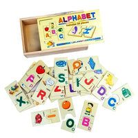 Educational Wood Wooden Matching Puzzles Set