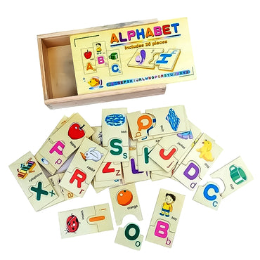 Educational Wood Wooden Matching Puzzles Set