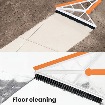 (Net)  2 in 1 V Shaped Bathroom Cleaning Brush With Wiper