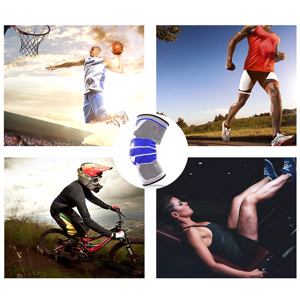 Breathable Sports Knee Pads With Patellar Ring And Spring Support
