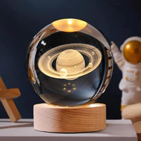 Night Light Galaxy Crystal Ball Solar System (8cm)
