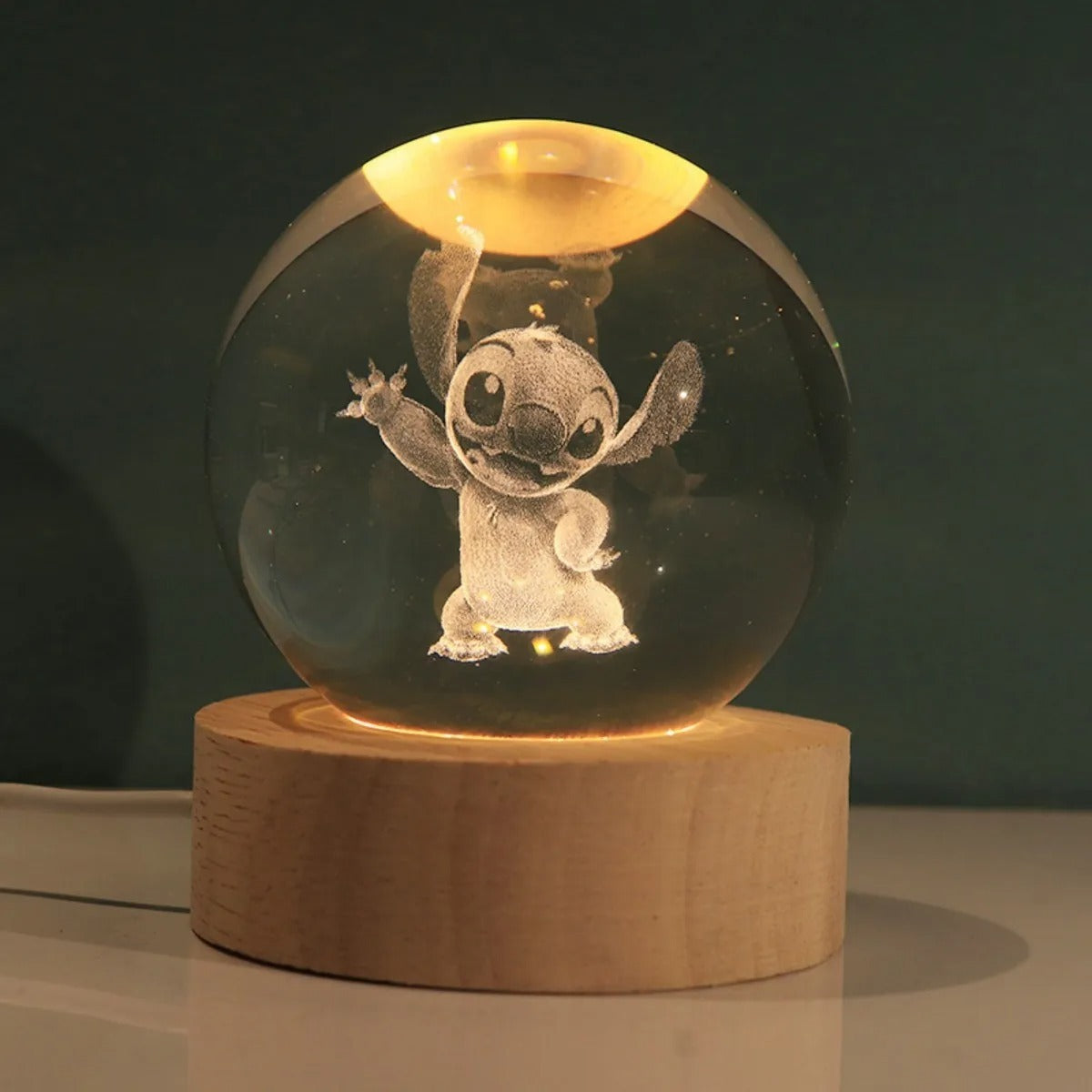 Stitch Led Table Lamp Crystal Ball (8cm)
