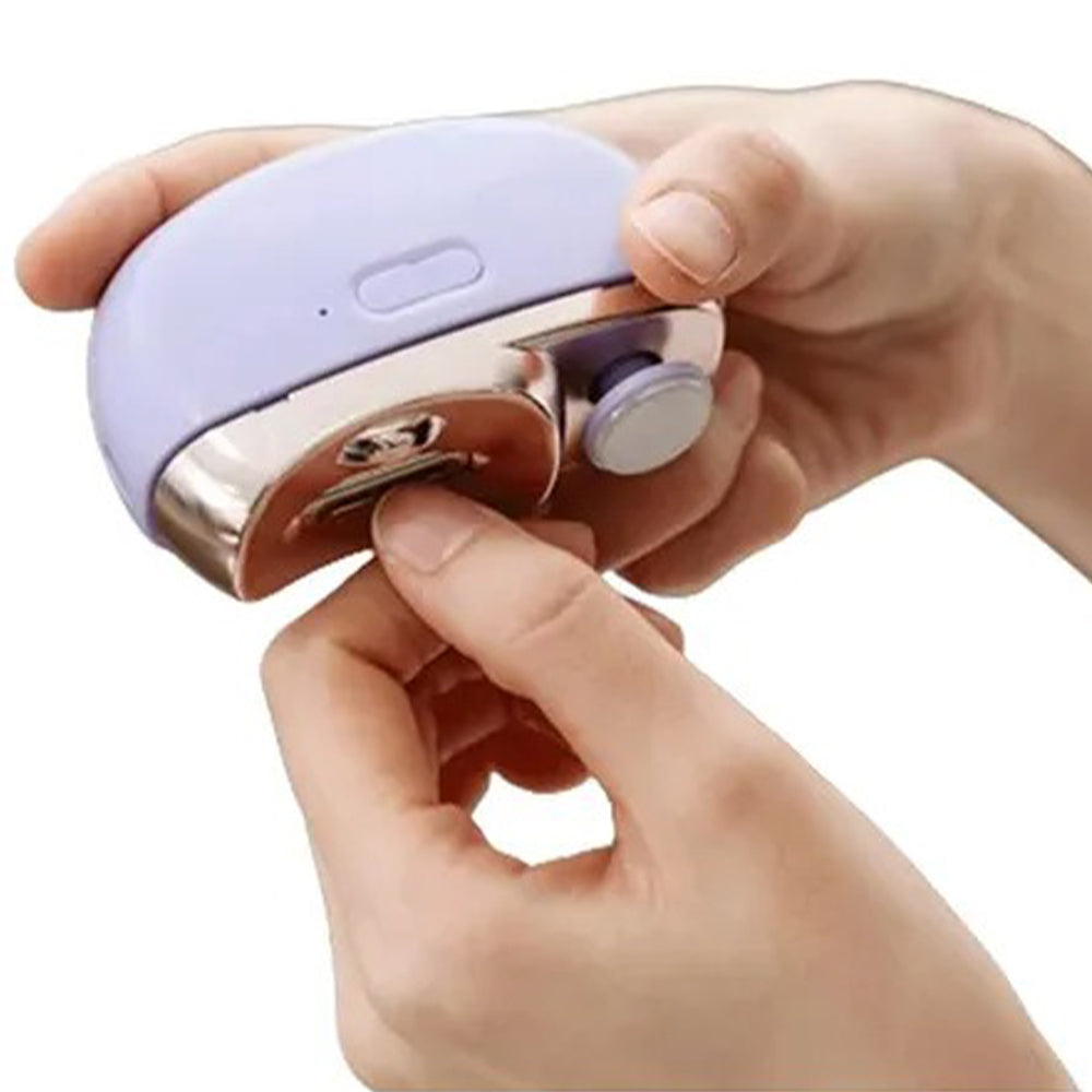 (Net) Automatic Electric Nail Clipper with Light & 2 Speeds USB Rechargeable