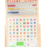 Wooden Double Sided Writing Board With Alphabet & Numbers