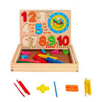 Wooden Multifunctional Digital Computing Clock Sketchpad