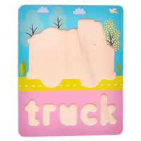 Wooden Shaped Puzzle With English Spelling Words