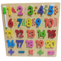 Wooden Puzzle Board With Magnetic Letters And Pen