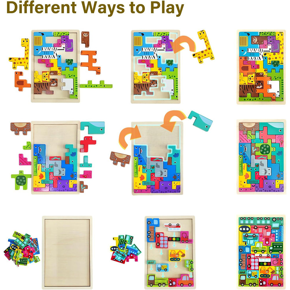 Wooden Jisgaw Puzzles Set