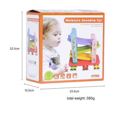 Wooden Children’s Toys Gliding Roller Coaster Miniature Speeding Car Educational Toy For Kids