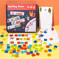 Wooden Toys Spelling Words Game Alphabet Numbers