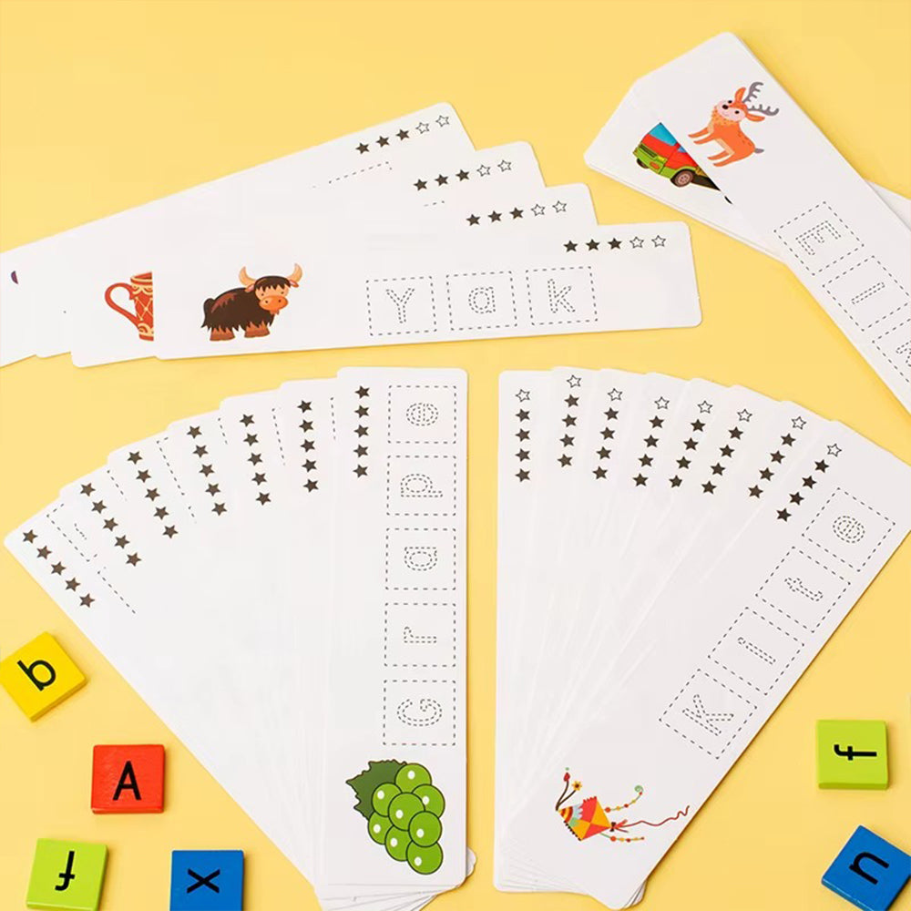 Wooden Toys Spelling Words Game Alphabet Numbers