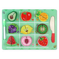 Wooden Puzzle Food Cutting Toy With Marker
