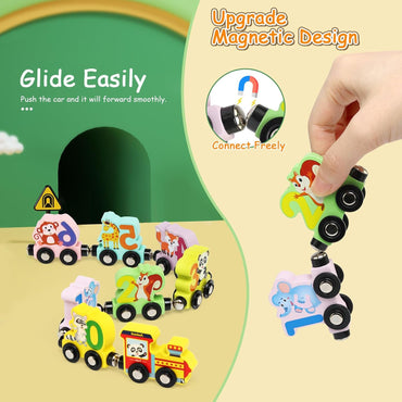 Magnetic Wooden Animals Train Set