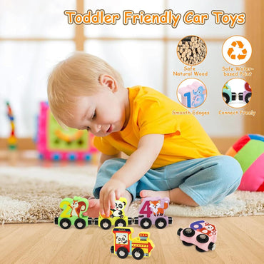 Magnetic Wooden Animals Train Set