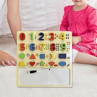 Numeric & Math & letters Equation Puzzle With White Drawing Board