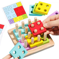 Wooden Logic Square Assembling Toy