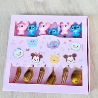 Silver Stitch Spoon And Fork Set 6 Pcs