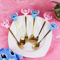 Silver Stitch Spoon And Fork Set 6 Pcs