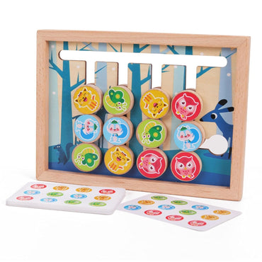 Learning Toys Slide Puzzle Color & Shape Matching Brain Teasers Game