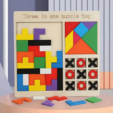 Wooden Puzzles Color Letter And Mathematical Calculation 3 In 1