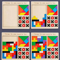 Wooden Puzzles Color Letter And Mathematical Calculation 3 In 1