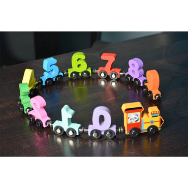 Wooden Magnetic Number Train