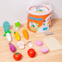 Vegetables Toys Kitchen Set Kid Simulation Kitchen Wooden Toy
