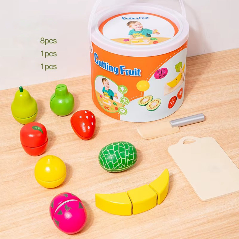 Fruits Toys Kitchen Set Kid Simulation Kitchen Wooden Toy