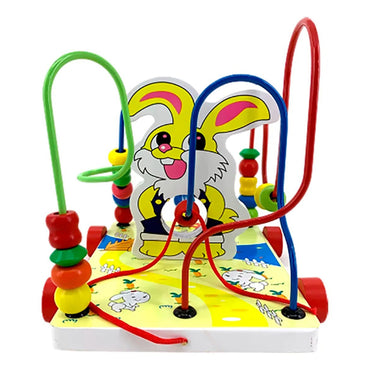 Wooden Beads Pull Labyrinth Stringing String Toy Car