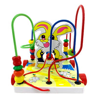 Wooden Beads Pull Labyrinth Stringing String Toy Car