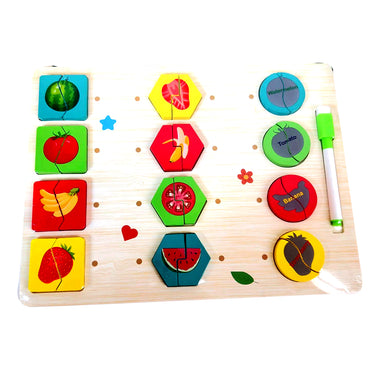 Wooden Puzzle With Marker