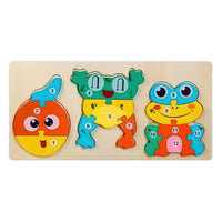 Baby Toy Wooden 3D Puzzle Toys Life Cycle Cartoon Puzzle