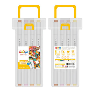(NET) M&G Soft Brush Double-Tip Round Marker / 12 colors