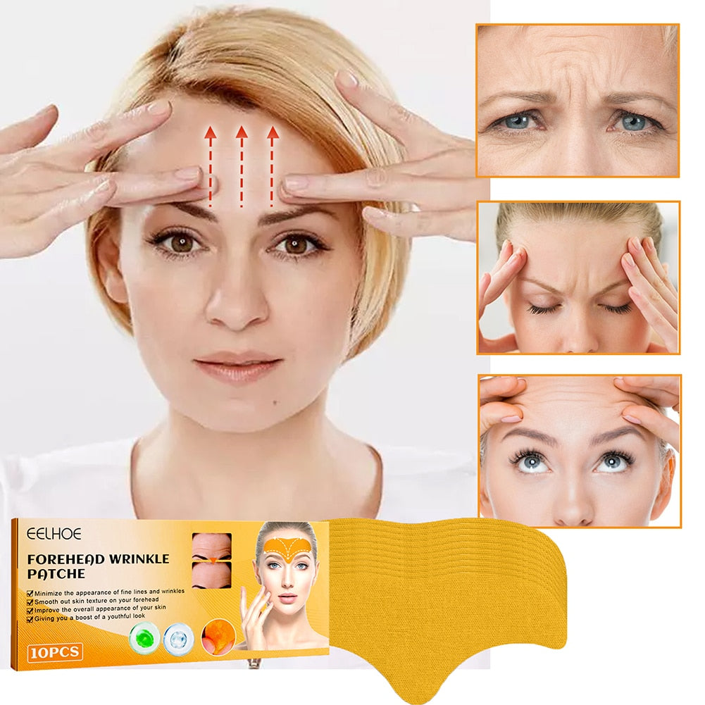 (NET) Anti Aging Head Lines Remover Lifting Forehead Patch 10pcs