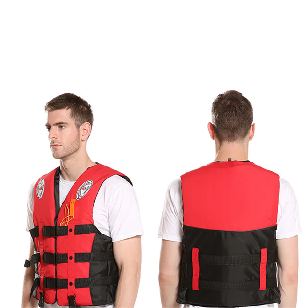 Life Jacket Water Sports Safety Vests Surfing Swimming Buoys Lifeguard with whistle Medium
