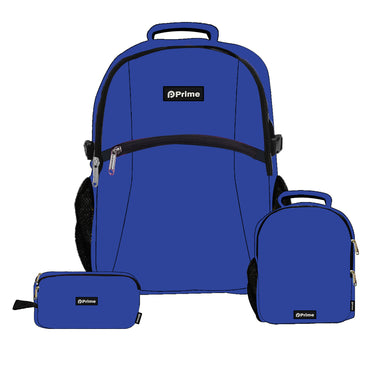 (NET) Blue Prime Backpack Set Of 3 Pcs / PM-035