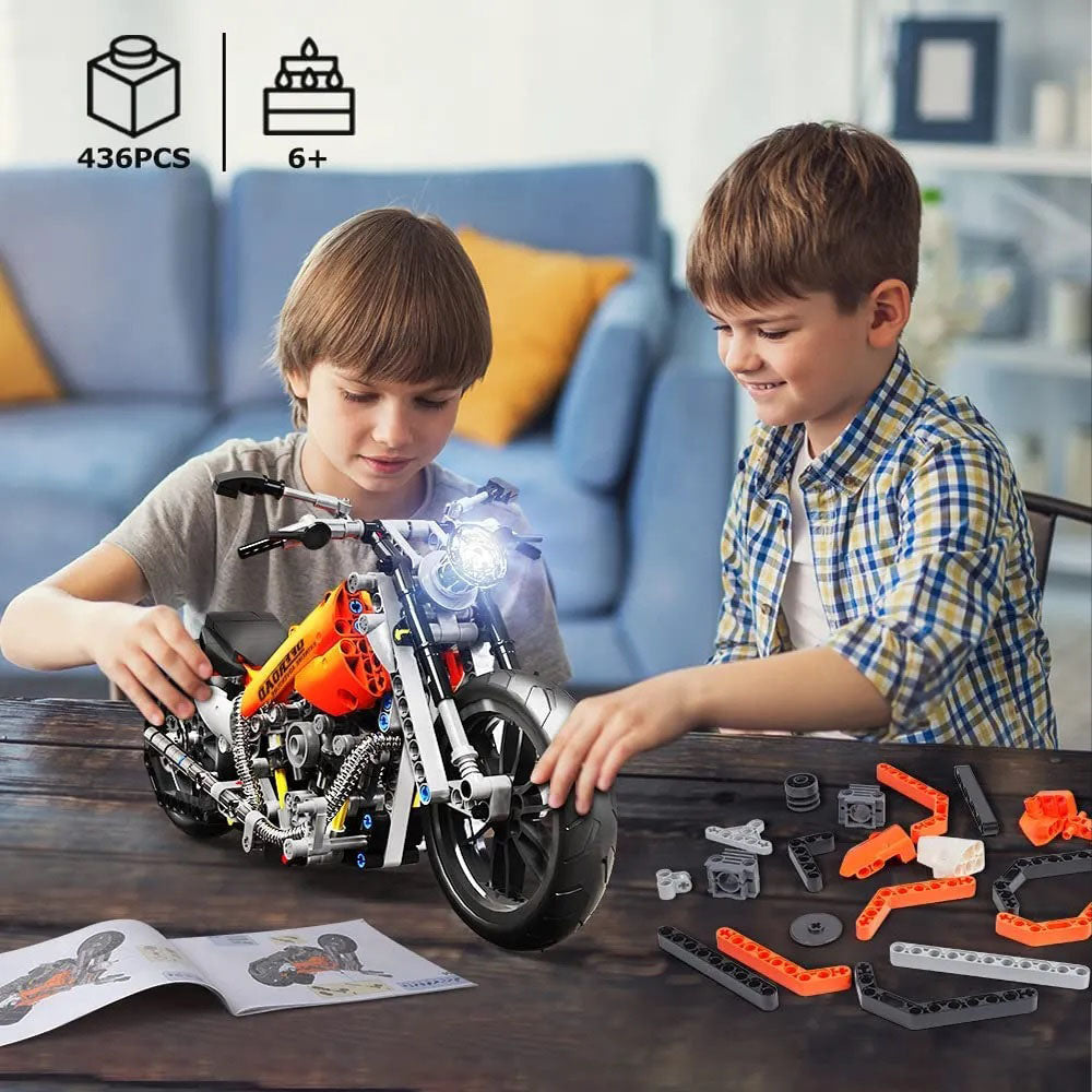 Racing motorcycle model building stones techinical creative building kit gift for adults collectors children building sets