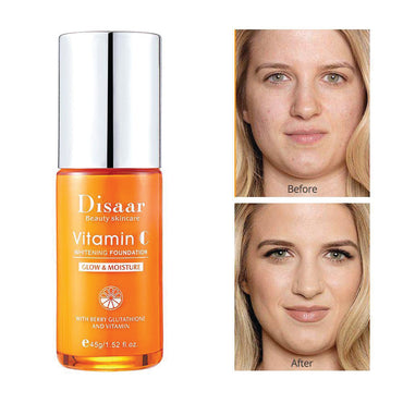 (NET)  Disaar Vitamin C Whitening Foundation Glow & Moisture With Hyaluronic Acid 45g /228830