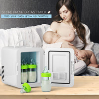 (Net) 4 Liter Mini Fridge Portable Cooler Warmer Makeup Skincare Refrigerator