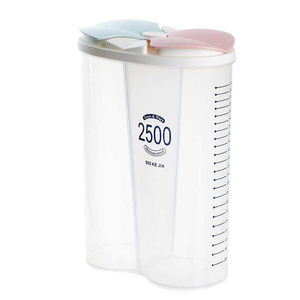 1pc 2.5l Transparent Plastic Rice Storage Container, Household