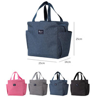 Portable Insulated Lunch Bag with Dual Side Pockets Thermal Lunch Tote Bag for Women Men Adults for Work Picnic School Office